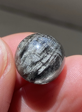 天然水晶兔毛吊坠圆珠DIY水晶单珠配珠饰品挂坠11.5mm一物一图