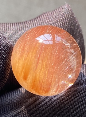 天然水晶兔毛吊坠圆珠DIY水晶单珠饰品项链15mm一物一图