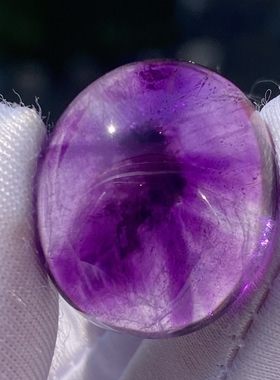 天然水晶紫晶发吊坠裸石男女款紫发项链饰品挂坠一物一图