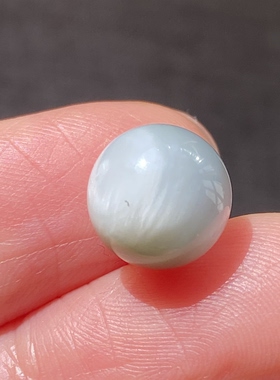 天然水晶蓝兔毛吊坠圆珠DIY水晶单珠饰品项链9.5mm一物一图