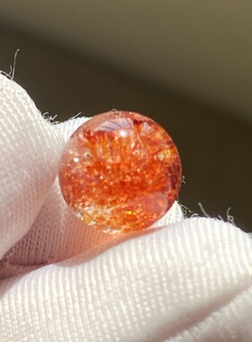 天然水晶草莓晶吊坠圆珠DIY水晶单珠饰品可做戒指9mm一物一图