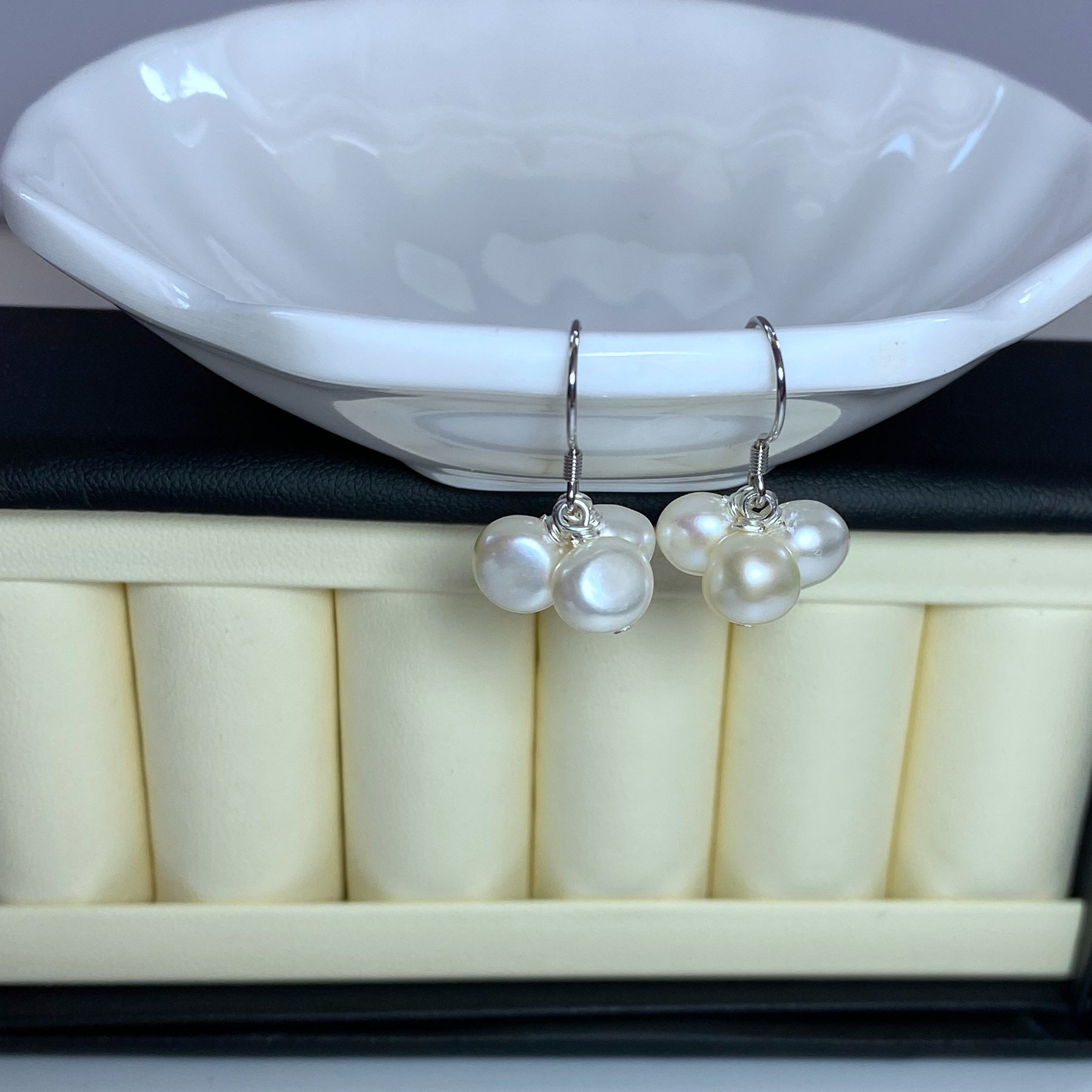 天然白色巴洛克淡水珍珠耳环不规则异形珍珠长款耳饰S925银耳钩,淘宝优惠券,粉丝福利购,淘宝优惠卷