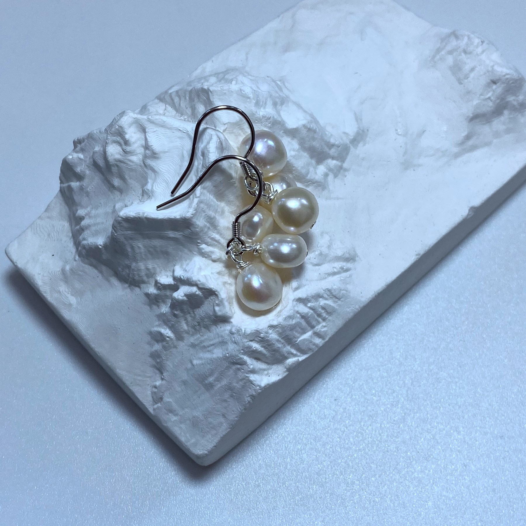 天然白色巴洛克淡水珍珠耳环不规则异形珍珠长款耳饰S925银耳钩,淘宝优惠券,粉丝福利购,淘宝优惠卷