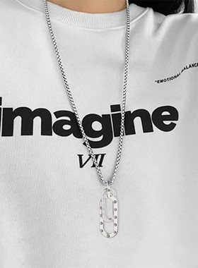 长款环环相扣毛衣链女