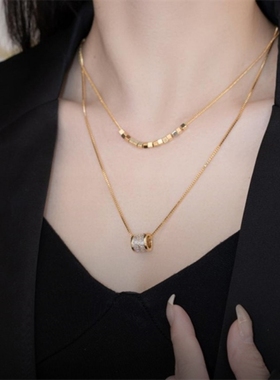 小蛮腰双层叠戴毛衣链