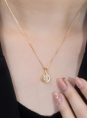 福袋猫眼石项链网红气质女