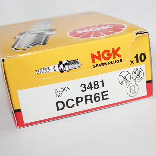 NGK火花塞DCPR6E适用四冲程船外机摩托艇冲锋舟东发6匹水星5匹 - 图0