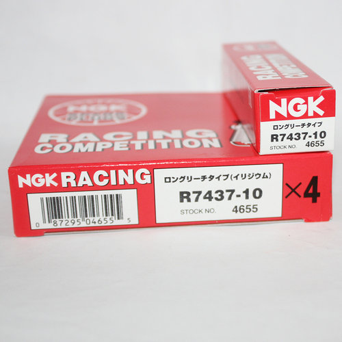 10度RACING红盒NGK火花塞R7437-10适用于九代EV0翼豹STI奔驰1.8T - 图0
