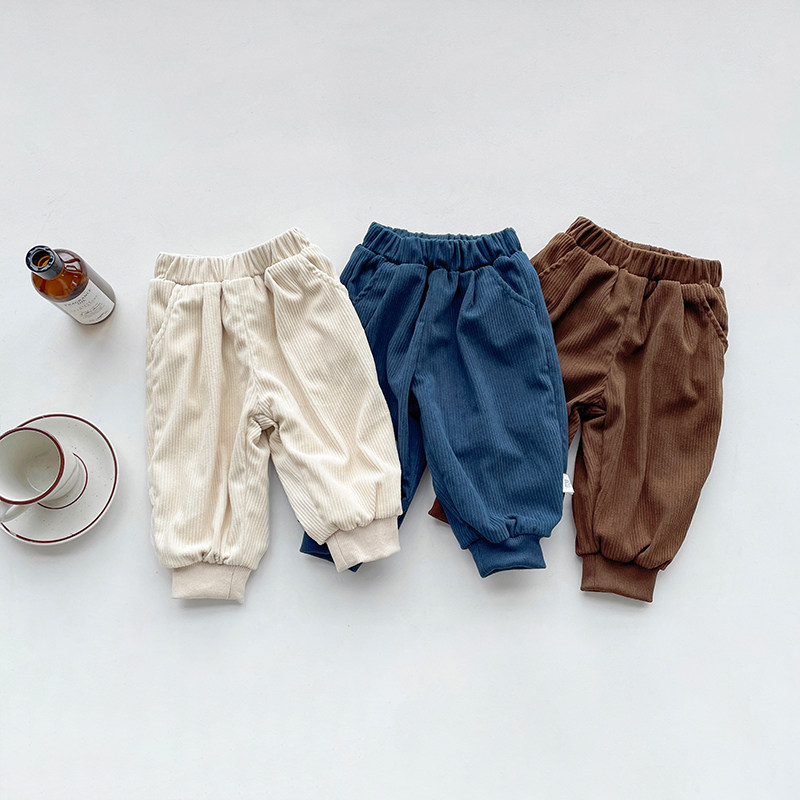 婴儿冬季加绒裤子冬装男女童休闲宽松束脚裤宝宝保暖灯芯绒棉裤潮,淘宝优惠券,粉丝福利购,淘宝优惠卷