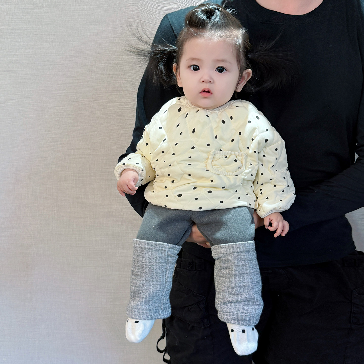 女童冬装韩版套装女宝宝洋气波点加厚棉衣婴幼儿百搭加绒保暖裤子,淘宝优惠券,粉丝福利购,淘宝优惠卷