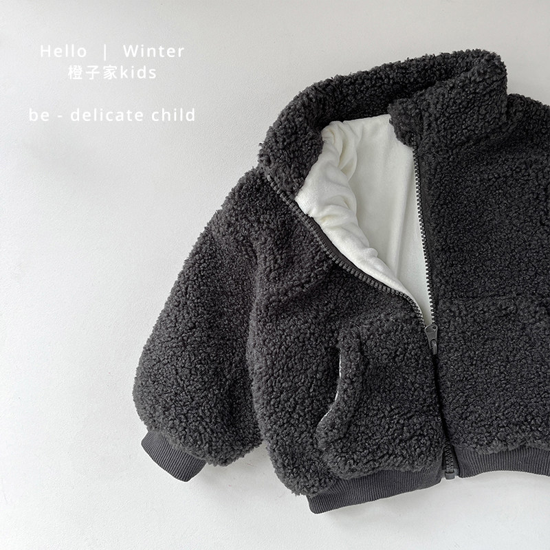 婴儿加绒外套男童冬装新款冬季保暖棉服女宝宝加厚羊羔毛上衣童装,淘宝优惠券,粉丝福利购,淘宝优惠卷