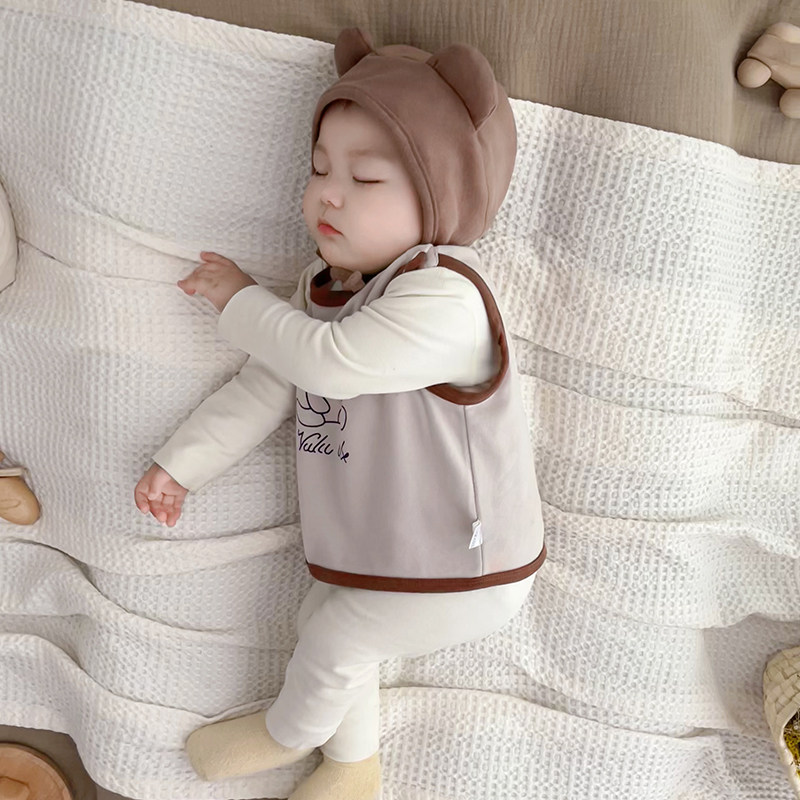 儿童马甲春秋装2026新款韩版坎肩上衣男女宝宝小熊无袖背心童装潮,淘宝优惠券,粉丝福利购,淘宝优惠卷