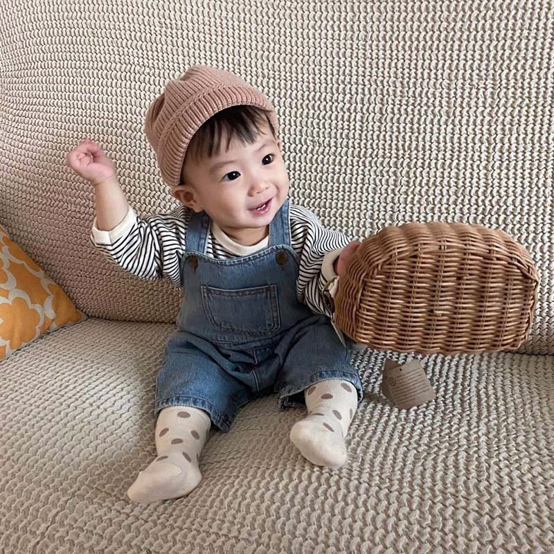 婴儿衣服童装ins韩版男女宝宝2026春秋款儿童牛仔背带裤哈衣爬服,淘宝优惠券,粉丝福利购,淘宝优惠卷