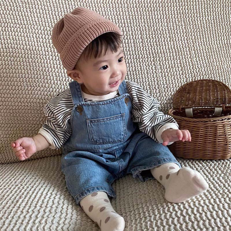 婴儿衣服童装ins韩版男女宝宝2026春秋款儿童牛仔背带裤哈衣爬服,淘宝优惠券,粉丝福利购,淘宝优惠卷