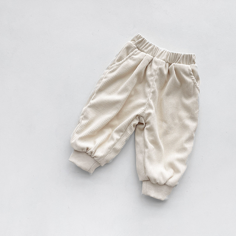 婴儿冬季加绒裤子冬装男女童休闲宽松束脚裤宝宝保暖灯芯绒棉裤潮,淘宝优惠券,粉丝福利购,淘宝优惠卷