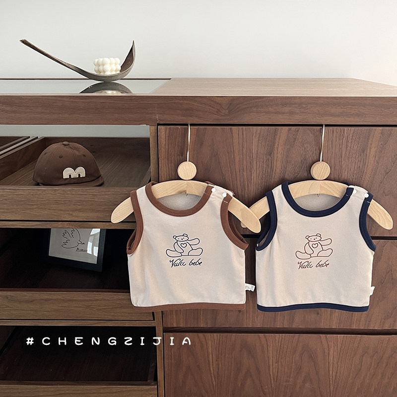 儿童马甲春秋装2026新款韩版坎肩上衣男女宝宝小熊无袖背心童装潮,淘宝优惠券,粉丝福利购,淘宝优惠卷