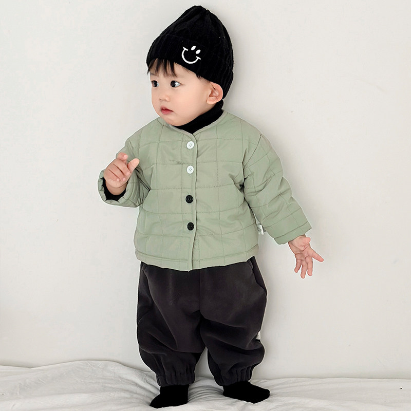 男童冬季加绒棉服套装女宝宝加厚外套针织衫内搭婴儿保暖束脚裤潮,淘宝优惠券,粉丝福利购,淘宝优惠卷