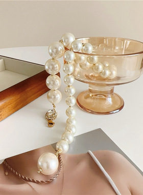 珍珠项链女轻奢时尚晚宴法式大珍