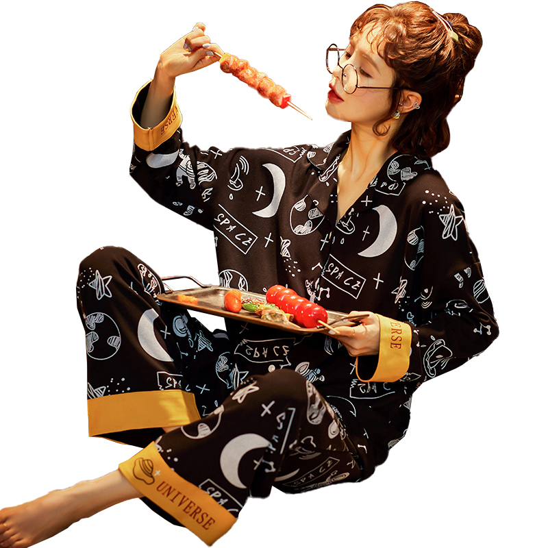 卡卡服饰专营春秋季纯棉睡衣女士长袖薄款秋冬家居服可外穿可爱全棉夏两件套装3