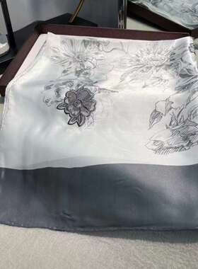 旗袍围巾披肩桑蚕丝绣花真丝