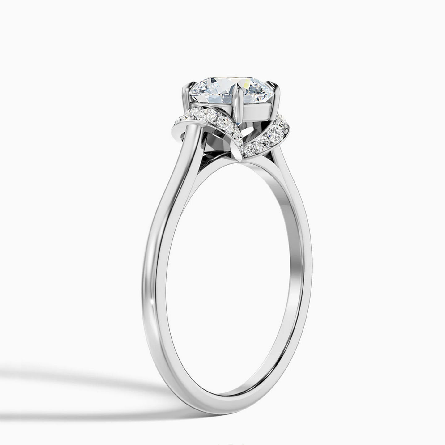 18k gold white gold rose gold 1 carat cultured diamond ring