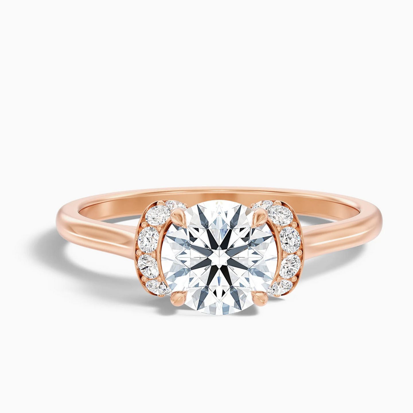 18k gold white gold rose gold 1 carat cultured diamond ring