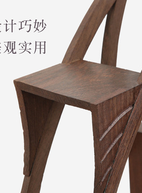 新中式风禅意实木展示架工艺品