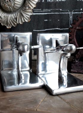 简约现代风飞机升迁送人礼品书挡