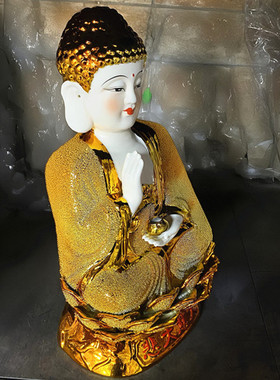 陶瓷金身金沙如来佛释迦悉尼