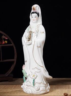 陶瓷观音菩萨摆件观世音菩萨