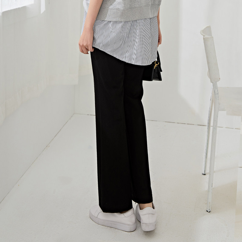 孕之彩孕妇秋季新款宽松垂感阔腿裤 孕之彩服饰孕妇直筒裤
