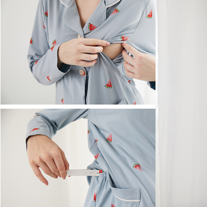 孕之彩月子服春秋纯棉产后吸汗睡衣 孕之彩服饰家居服套装