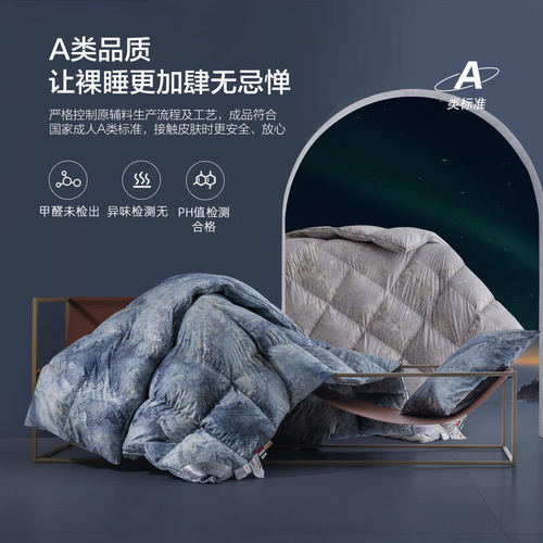 水星家纺锦奢银棉匈牙利白鹅绒冬被A类95白鹅绒被子保暖羽绒被芯 - 图3