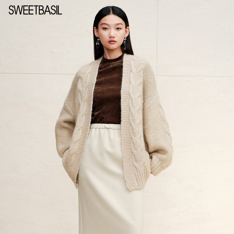 Sweet Basil/紫淑长袖丝绒打底衫女2024秋季新款内搭半高领上衣 - 图0