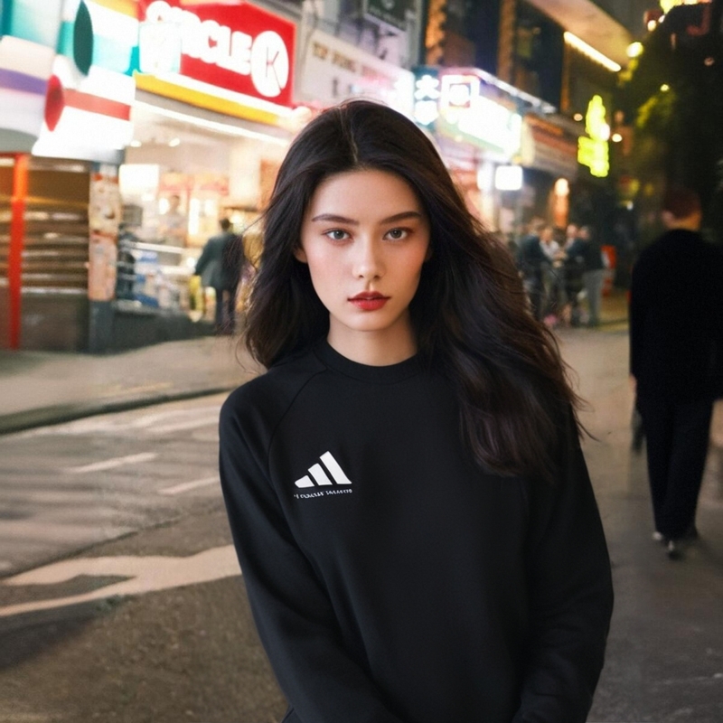 Adidas阿迪达斯胸前小LOGO男女情侣休闲长袖打底衫运动套头衫卫衣
