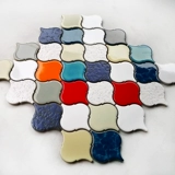 Ретро -лампа -керамический мозаичный телевизор, фон стена ванная комната кофейная сеть красная магазин плитка туалетная стойка бара