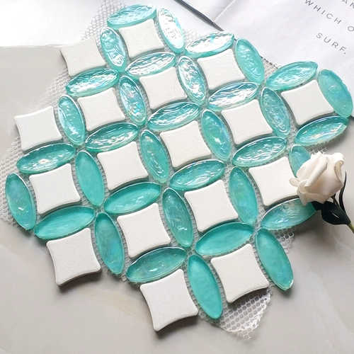 Простая фантомная фонаря фонаря глазированная мозаичная плит