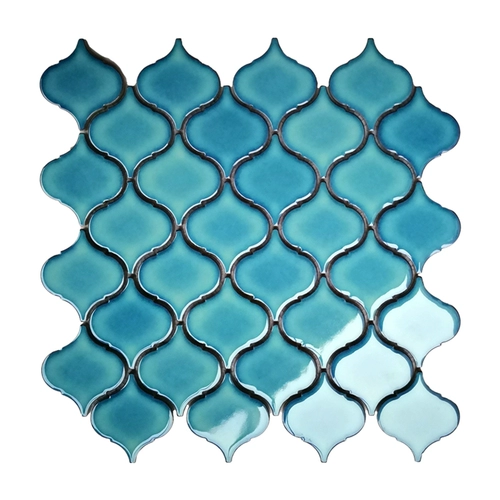 Ретро -лампа -керамический мозаичный телевизор, фон стена ванная комната кофейная сеть красная магазин плитка туалетная стойка бара