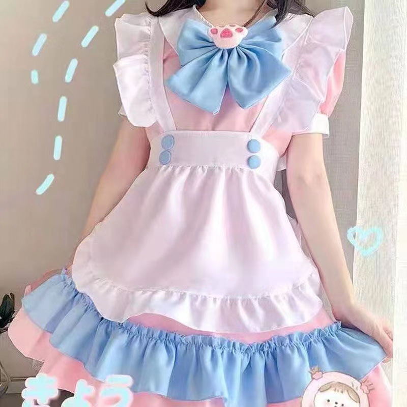 二次元女仆装cos可爱女佣女装大佬lolita连衣裙洛丽塔cosplay服装-图0