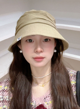 春夏泡泡纱宽檐防晒显脸小渔夫帽