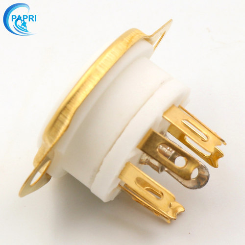 GZC7-F-G 镀金 小7脚电子管座 小七脚插座 用于 6J1 6J2 6J3 6J4 - 图2