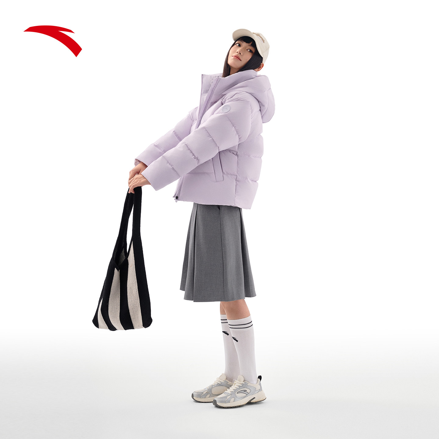 安踏短款羽绒服女士2025新款冬季保暖鸭绒防风连帽休闲面包服外套,淘宝优惠券,粉丝福利购,淘宝优惠卷