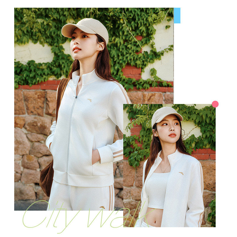 安踏遛弯套装运动套装女2025冬季新款户外羽毛球休闲显高套装女,淘宝优惠券,粉丝福利购,淘宝优惠卷