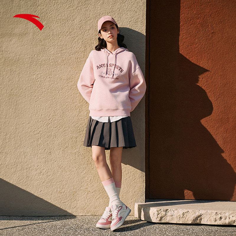 【关晓彤同款】安踏休闲套头卫衣女款冬季连帽长袖上衣162518718S,淘宝优惠券,粉丝福利购,淘宝优惠卷