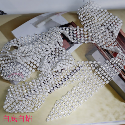 水钻百搭小领带韩版diy复古钻链2.76CM宽度镶钻服装辅料饰品配件 - 图1