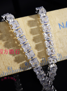 diy合金圆钻锆石肩带爪链