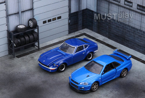 TOMY多美卡黑盒TP09号11尼桑GTR R34小恶魔fairlady Z合金车模型_虎窝淘