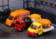 Domeka hamburger fries food transport alloy car mold
