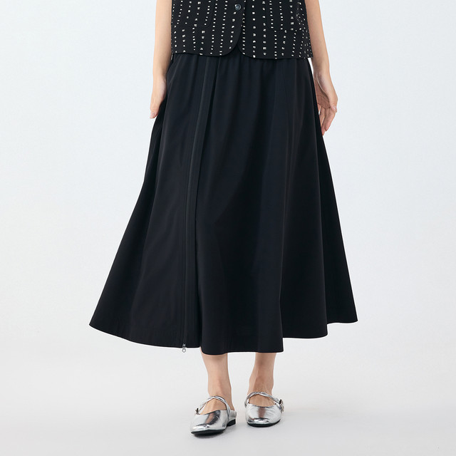 ສີ່ທາງ elastic, zipper deconstructed, versatile A-line skirt