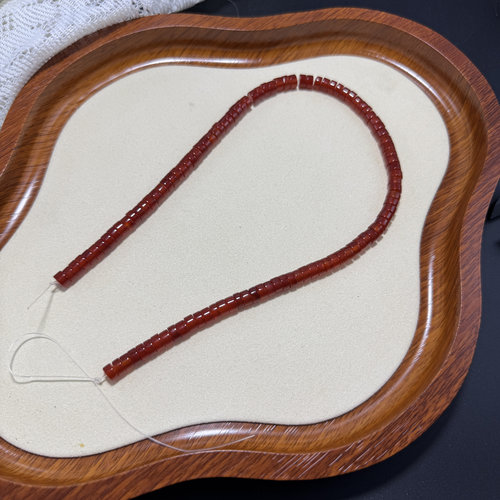 天然6*3mm红润款直切红玛瑙隔片剁珠车轮配珠隔珠散珠Diy手链项链 - 图2